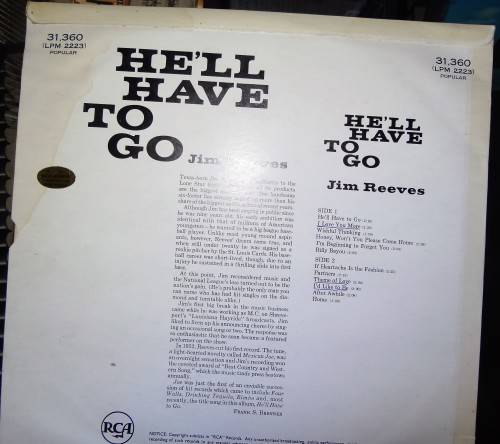 Jim Reeves ** He'll Have To Go**31360**LP