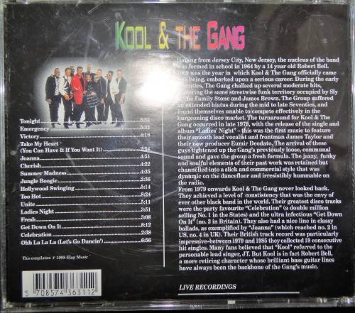 Kool & The Gang **The Great Kool & The Gang Live**CD