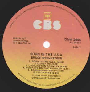 Bruce Springsteen - Born In The U.S.A. (LP, Album)