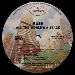 Rush - All The World's A Stage (2xLP, Album, Ter)