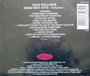 Don Williams (2) - Greatest Hits Vol. 1 (CD, Comp)