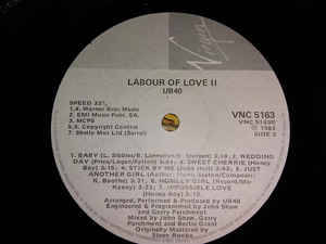 UB40 - Labour Of Love II (LP, Album)