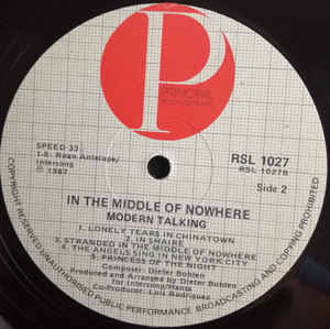 Modern Talking - In The Middle Of Nowhere - The 4th Album (LP, Album)