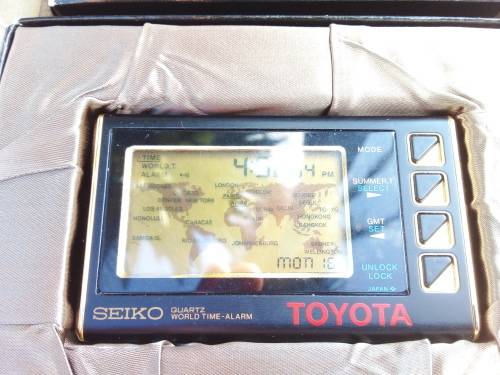 VINTAGE SEIKO QUARTS WORLD TIME ALARM CLOCK - 100% WORKING