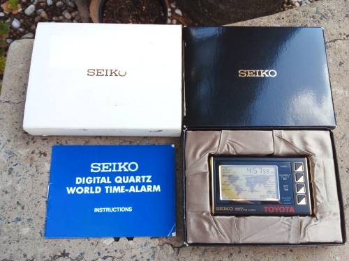 VINTAGE SEIKO QUARTS WORLD TIME ALARM CLOCK - 100% WORKING