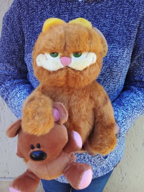 2004 - Green Horse Garfield  with Pooky - EEGA700A - The Movie Plush 12` With Tags - LIKE NEW