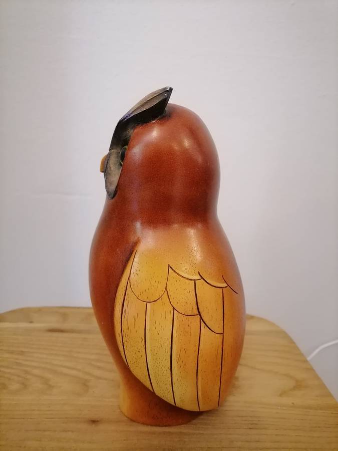 Large OWL Feathers of Knysna Gallery carved and hand painted Ltd Owl - 1291 of 2000 - 21 CM