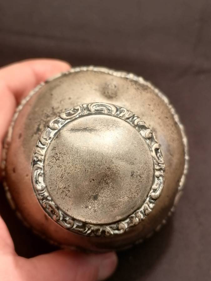 1800's Antique English Cut Crystal & Sterling Silver Perfume Bottle - Hallmark