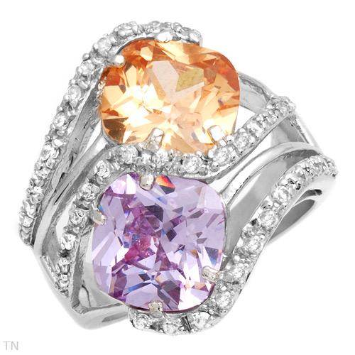 Exquisite Brand New Ring With 1.00ctw Crystals and Cubic zirconia 925 Sterling silver. Total item we