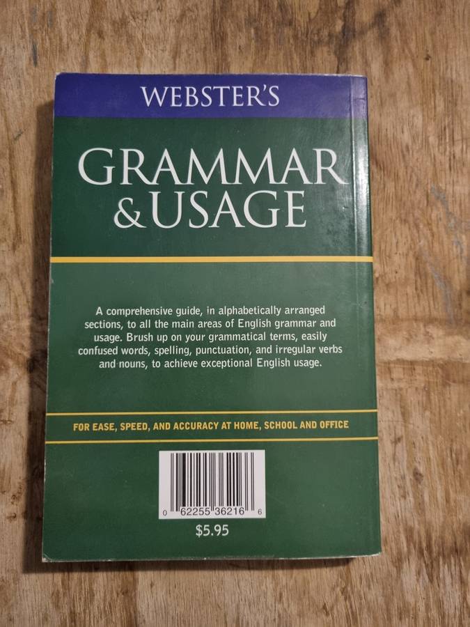 Webster`s Grammar Usage