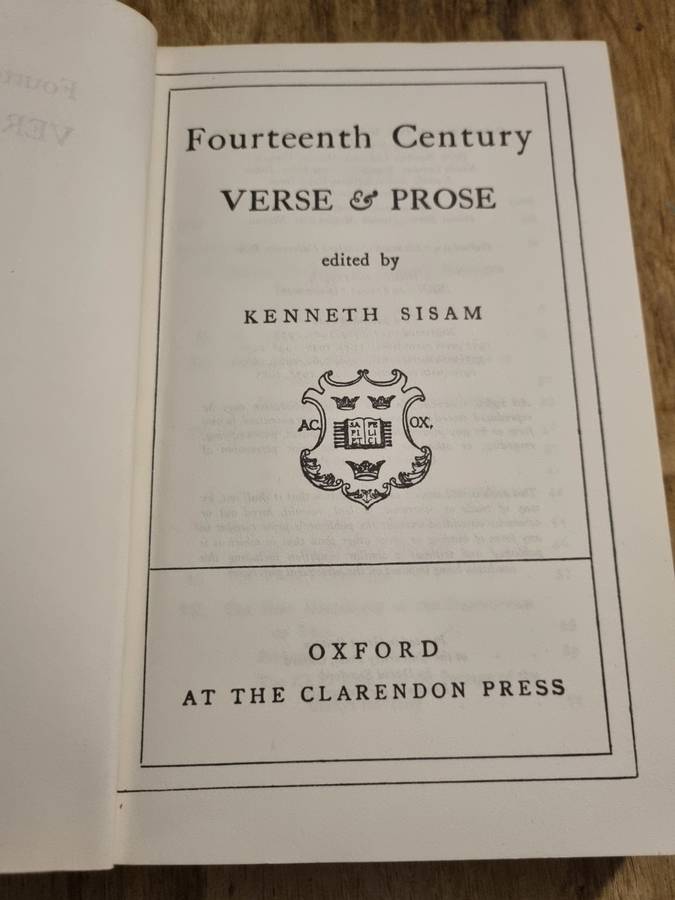 Fourteenth century Verse and Prose - Kenneth Sisam, Associated with JRR Tolkien