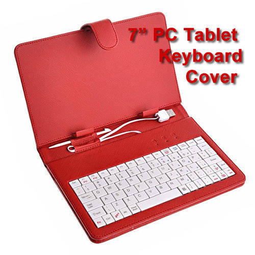 DELUXE Keyboard Case for 7 Inch Android PC Tablet-red