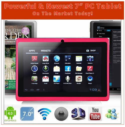 THE MOST POWERFUL & NEWEST 7" Android PC Tablet Hot Pink In The Market Today!