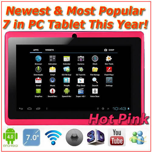THE NEWEST & THE MOST POPULAR 7 INCH PC Tablet This Year - IN HOT PINK!