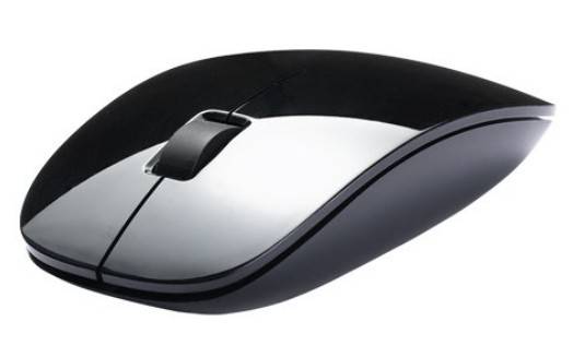 Aerodynamic 2.4GHz Wireless Optical Mouse - Black