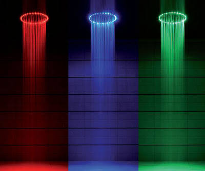 3 Color LED Shower Head