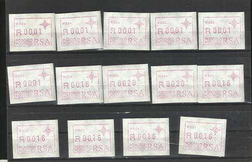 RSA. 14 Computer printouts. MNH