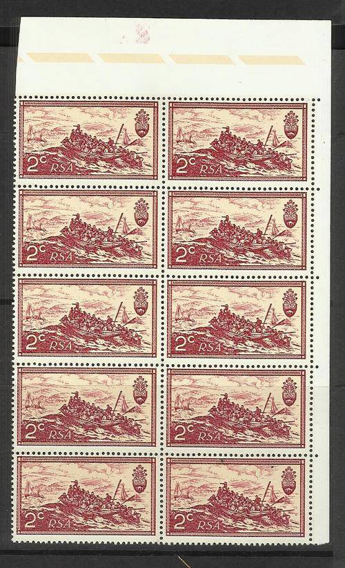 RSA. Block of 8 x 2c stamps. Mint slightly hinged