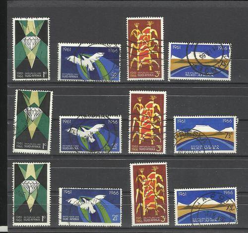 RSA. 3 Complete sets. SA in Afrikaans. Used slightly hinged