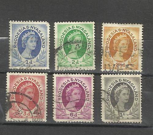 Rhodesia & Nyasaland.  Part of set. Used/hinged