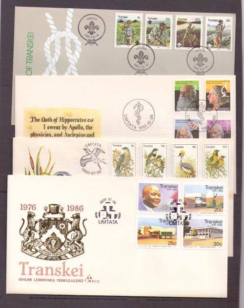 Transkei. 4 FDC's