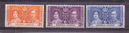 Sierra Leone. Complete set of 3 stamps. MNH