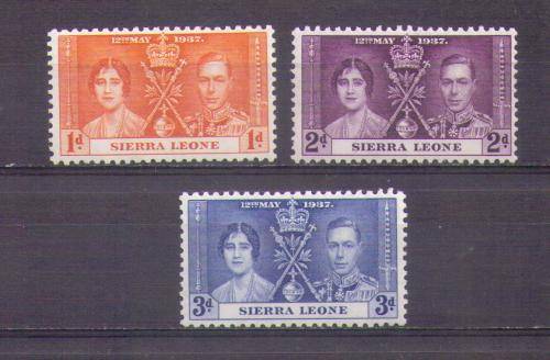 Sierra Leone.Complete set of 3 stamps. MNH