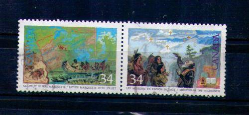 Canada. 1 Pair. Different stamps. Used not hinged