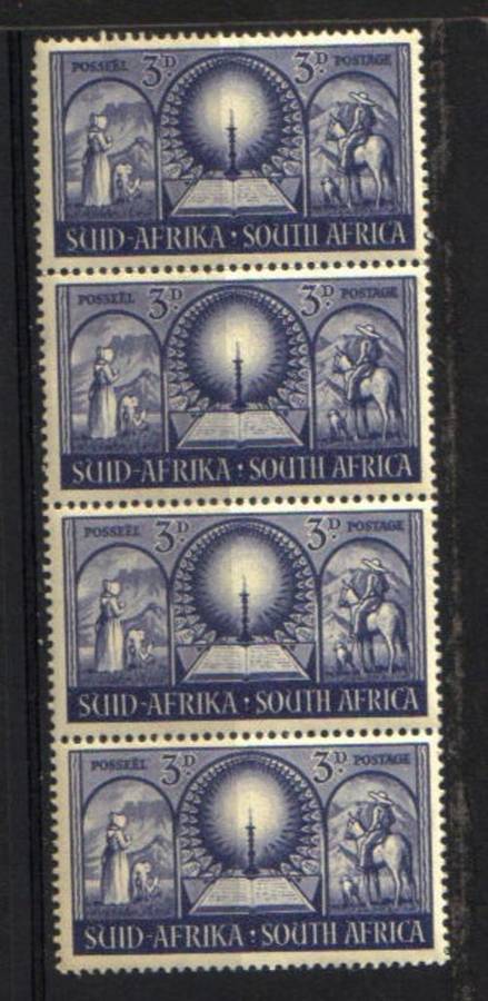 Union. 1 Strip of 4 x 3d stamps. MNH