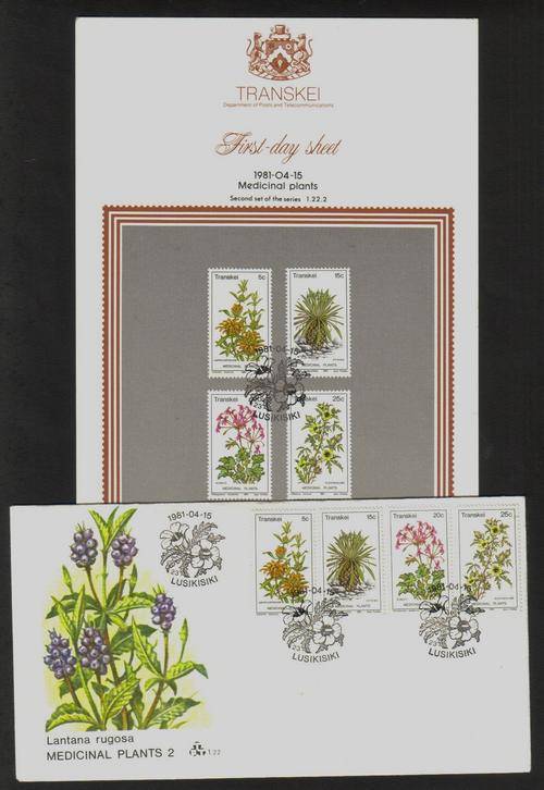 Transkei. FDC with matching First-day Sheet.