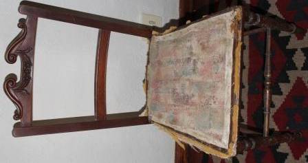 Beautiful and solid little antique rosewood chair...needs reupholstering