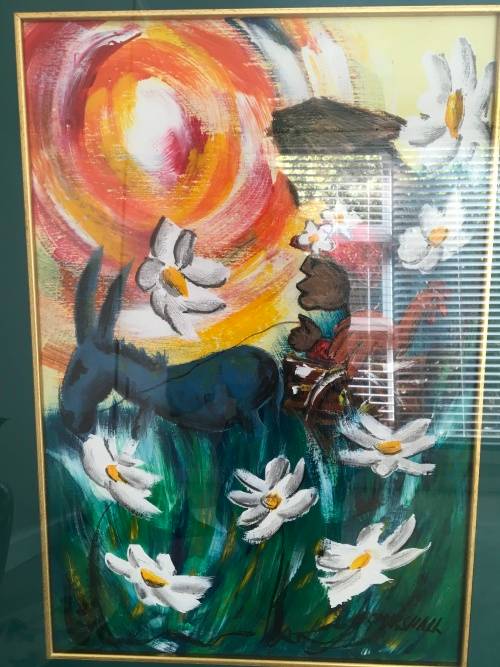 Large Gary Marshall painting beautifully framed - ready to hang