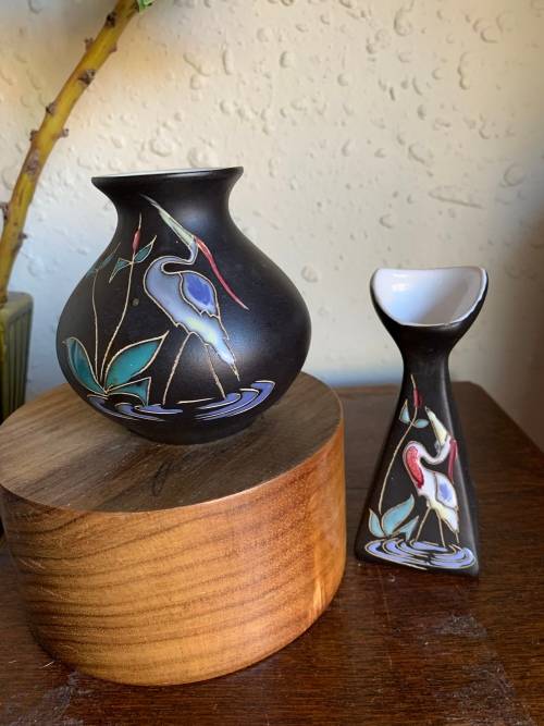 Pair of Crescent Ware vases