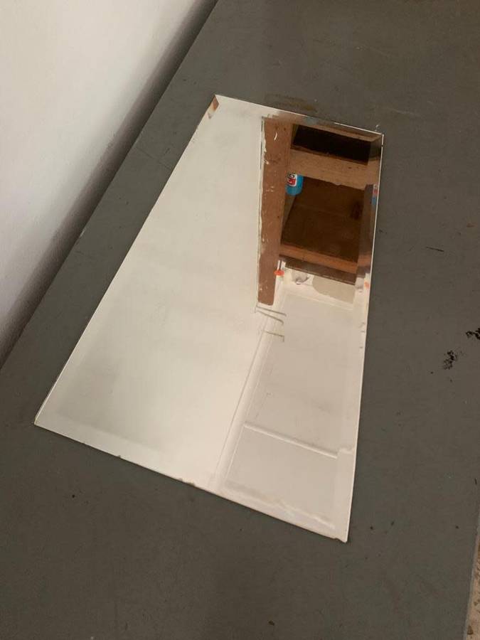 #79 Vintage bevelled asymmetrical mirror