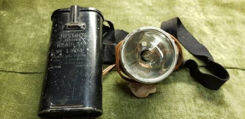 Vintage circa 1950 american head lamp Complete