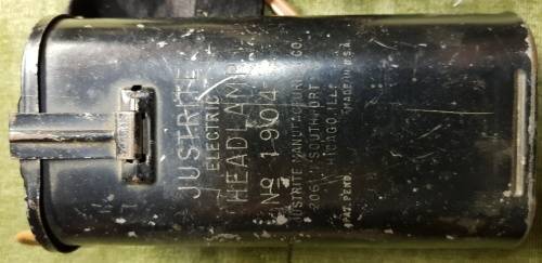 Vintage circa 1950 american head lamp Complete