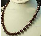 STUNNING 10MM SOUTH SEA BROWN SHELL PEARL NECLACE
