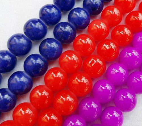 30 x 12mm Round Glass beads - 1 Mix Pack