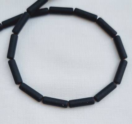 10pc x (13x4mm) Black Painted Non-magnetic Synthetic Hematite Beads