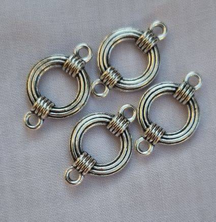 2pc x (27x17mm)  Antique Silver Connectors