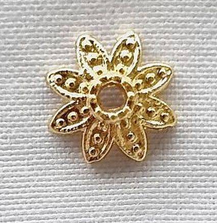 10pc x 8.5mm / 18K Gold Plated /  Tibetan Style  Bead Caps