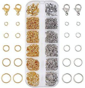 **DIY**  690 pc Jewelry Making Kit / Stainless Steel  /  Jump Rings / Lobster Clasps