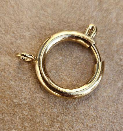 1Pc x  Stainless Steel /  Spring Ring Clasp / Gold Tone / 23mm