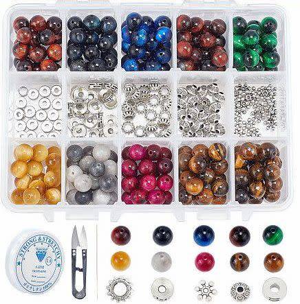 ***DIY***    Natural Tiger Eye Beads / Jewelry Making Kit