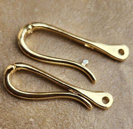 1Pc (30x10mm) Gold Plated /  Brass   /  Clasp / Each