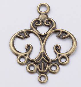 *Clearance Sale*1pc x (32x24x0.5mm)    Antique Bronze /   Connector / Link