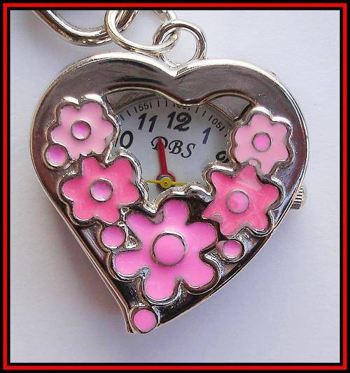 HEART  KEYRING  PENDANT WATCH