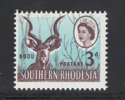 Southern Rhodesia - 1964 - 3d Choc & Pale Blue - Major Colour Shift Variety!!