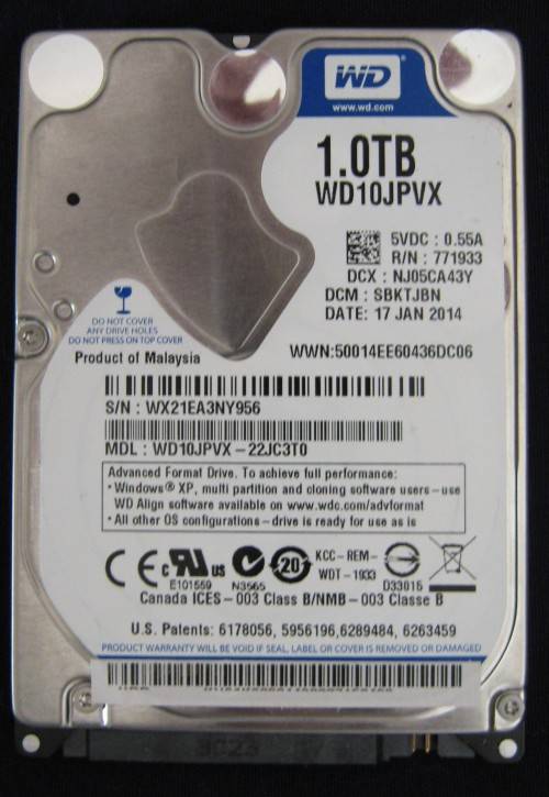 WD Blue - 1TB 25" Laptop HDD