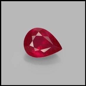 BEAUTIFUL NATURAL PEAR CUT RED PINK RUBY - R1 NO RESERVE AUCTION!!!